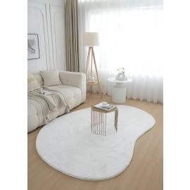 Pestävä Turkismatto – Orgaaninen Muoto Rabbit Shape Offwhite