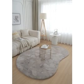 Pestävä Turkismatto – Orgaaninen Muoto Rabbit Shape Taupe