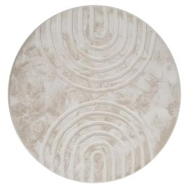 Pyöreä Rabbit Zen Vaalean Beige Turkismatto