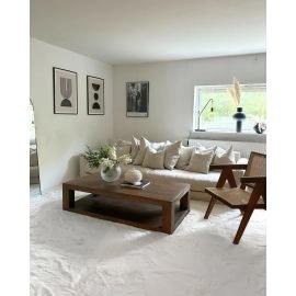 Neliö Rabbit Eco Valkoinen Turkismatto