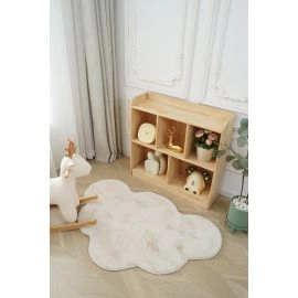 Lasten Matto Pehmeä Turkisilme Rabbit Cloud Vaalean Beige